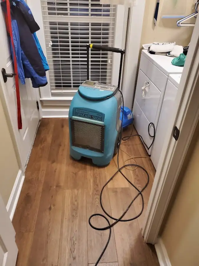 Commercial dehumidifier deployed for Flood Damage Cleanup in Sterling